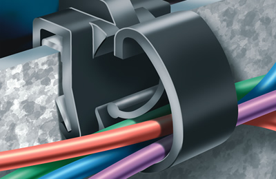 Fixations de câbles / électronique - Klip-it - Injection thermoplastique